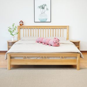 全实木柏木床北欧现代简约温莎床乡村民宿专用小户型 主卧双人床