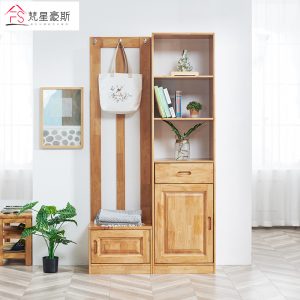 梵星豪斯北欧全实木进门玄关柜柏木家具门厅鞋柜客厅简约间厅柜储物隔断柜